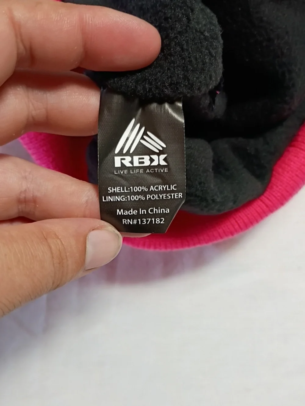 NWT RBX Girls Pink Beanie and Glove Set One Size Winter Outdoor